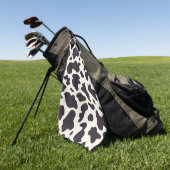 Zwart-witpatroon Koe afdrukken Golfhanddoek (Groen)