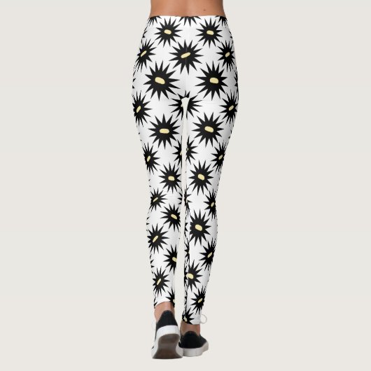 Zwart-witpatroon leggings (Achterkant)