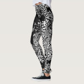 zwart-witpatroon van de controleur leggings (Links)