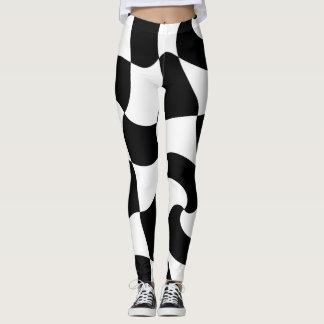 zwart-witpatroon van de controleur leggings