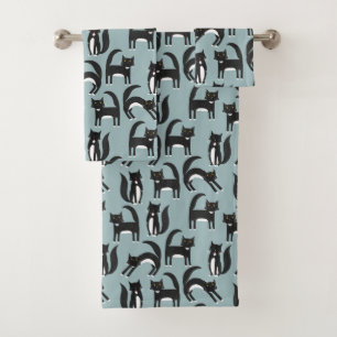 Zwart-witpatroon voor Tuxedo Cat Bad Handdoek