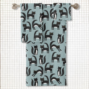 Zwart-witpatroon voor Tuxedo Cat Bad Handdoek