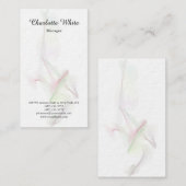 Zwart witpenseel Abstracte curven Modern Visitekaartje (Voorkant / Achterkant)