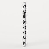 Zwart-witpleinen Case-Mate iPhone Case (Achterkant/rechts)