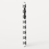 Zwart-witpleinen Case-Mate iPhone Case (Achterkant/links)