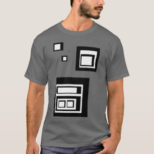 Zwart-witpleinen T-shirt