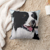 Zwart-witrand Collie Sierkussen (Deken)