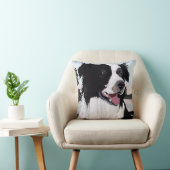 Zwart-witrand Collie Sierkussen (Stoel)