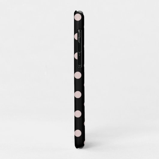 Zwart-witroze lichtroze pooldots Case-Mate iPhone case (Achterkant/links)