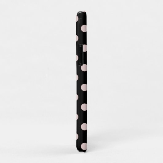 Zwart-witroze lichtroze pooldots Case-Mate iPhone case (Achterkant/rechts)