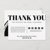 Zwart-witscherm Hartelijk dank voor uw bestelling  Informatiekaartje (Voorkant / Achterkant)