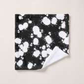 Zwart-witschilderplaatje Bad Handdoek (Wasdoekje)