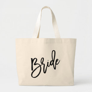 Zwart witschrift grote tote bag