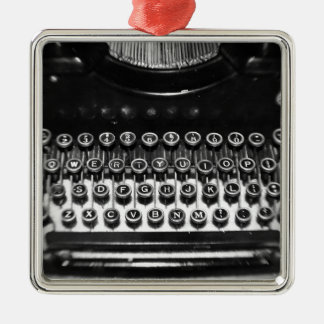 Zwart-witschrijfmachine Metalen Ornament