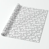Zwart-witscript Cadeaupapier (Uitgerold)