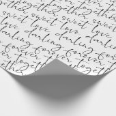 Zwart-witscript Cadeaupapier (Hoek)