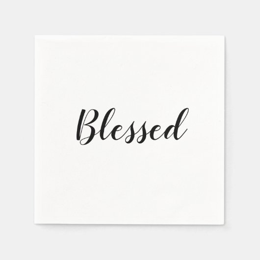 Zwart witscript, schattig papier voor Thanksgiving Servet (Voorkant)