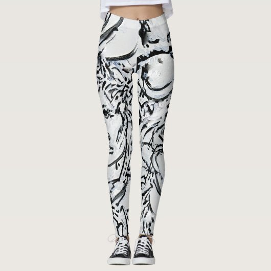Zwart-witserie # 1 leggings (Voorkant)