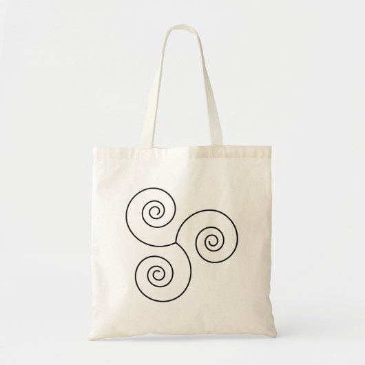 Zwart-witspiraal van het leven tote bag (Voorkant)