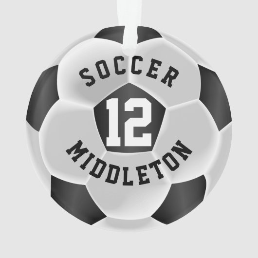 Zwart-witsportbal Ornament (achterkant)