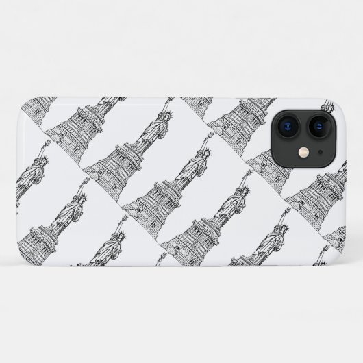 Zwart-witstaat van vrijheid Case-Mate iPhone case (Achterkant (horizontaal))