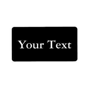 Zwart-witstickers of labels met aangepaste tekst