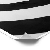 Zwart-witte 3D spirale bedrog Hypnotisch Poster (Hoek)