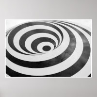 Zwart-witte 3D spirale bedrog Hypnotisch