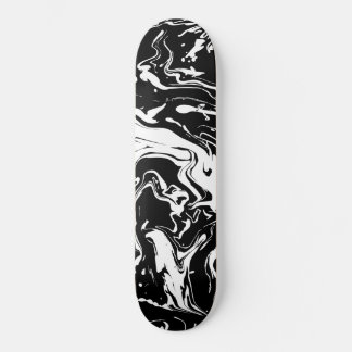 Zwart-witte abstracte zwenken (bijgewerkt ontwerp) skateboard
