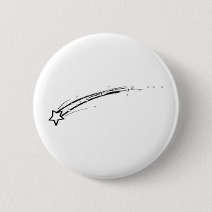 Zwart-witte afspeelster ronde button 5,7 cm