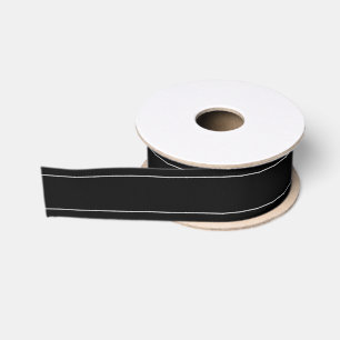 Zwart Witte Afwerking Preppy Sport School Tijdloos Grosgrain Lint