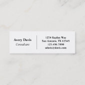 Zwart-witte anatomie Art Rugspieren (1890) Mini Visitekaartje (Achterkant)