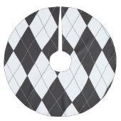 Zwart-witte Argyle Kerstboom Rok (Voorkant)