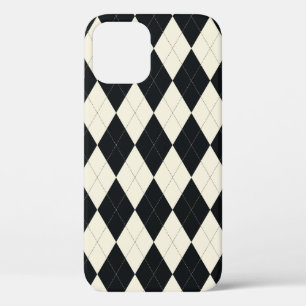 Zwart-witte Argyle Universele iPhone 4 Hoesje