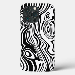 Zwart-witte Art Waves - Uw kleuren iPhone 13 Pro Hoesje