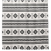 Zwart-witte Aztec Douchegordijn (Voorkant)