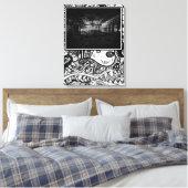 Zwart-witte balzaal canvas afdruk (Insitu (Slaapkamer))