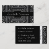 Zwart-witte banaan personaliseren visitekaartje (Voorkant / Achterkant)