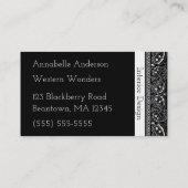 Zwart-witte banaan personaliseren visitekaartje (Achterkant)