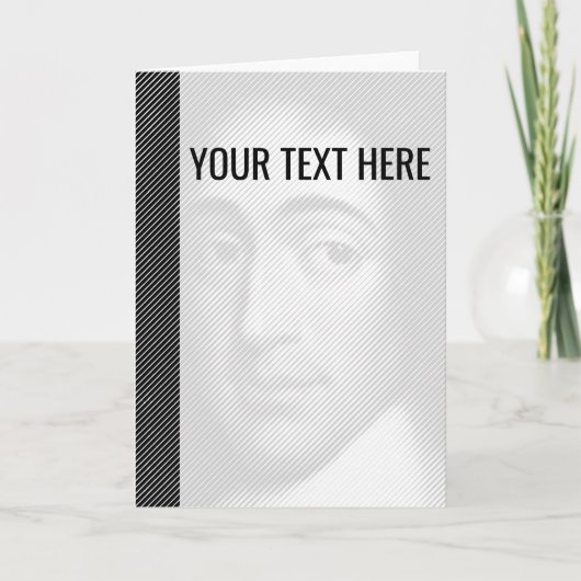 Zwart Witte Baruch Spinoza Portret Aankondiging (Voorkant)