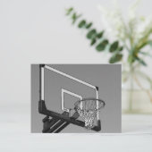 Zwart-witte Basketball-hoop Briefkaart (Staand voorkant)