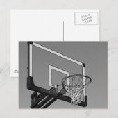 Zwart-witte Basketball-hoop Briefkaart (Voorkant / Achterkant)