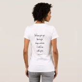 Zwart-witte Bijbel Verse op Rug T-shirt (Achterkant volledig)