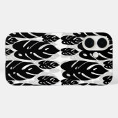 Zwart Witte Blad Ontwerp Case-Mate iPhone Case (Achterkant (horizontaal))