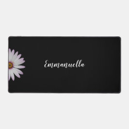 Zwart-witte bloem gepersonaliseerd bureaumat