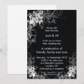 Zwart-witte Bloemen 5x7 Kaart (Voorkant / Achterkant)