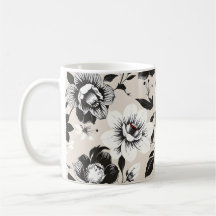 Zwart-witte bloemen