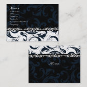 Zwart-witte bloemen - visitekaartje (Voorkant / Achterkant)