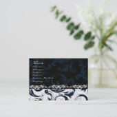 Zwart-witte bloemen - visitekaartje (Staand voorkant)