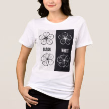 Zwart Witte Bloemige Contrast Kunst | Minimalistis